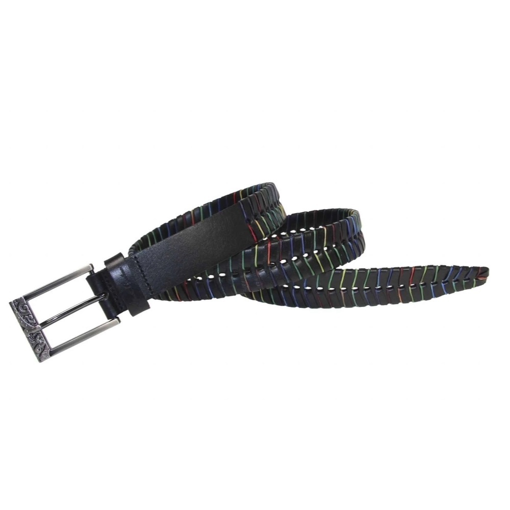 Robert Graham Warrick Black Leather Belt